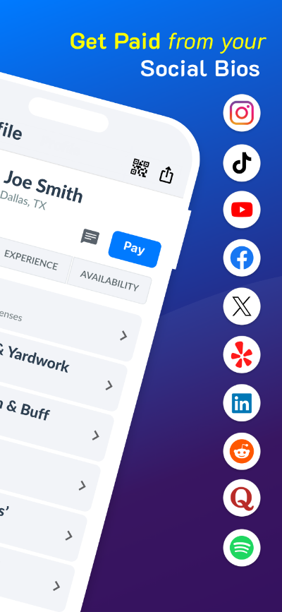 Get paid from your social bios