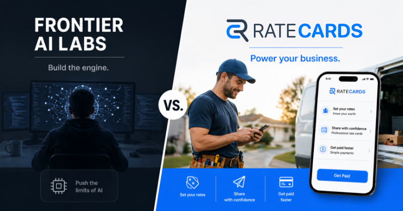 Frontier AI Labs vs Vertical SaaS + AI for working class trades